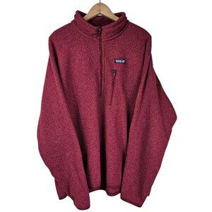 Patagonia Better Sweater 1/4 Zip Fleece Pullover Sz XL Cranberry Outdoor Casual